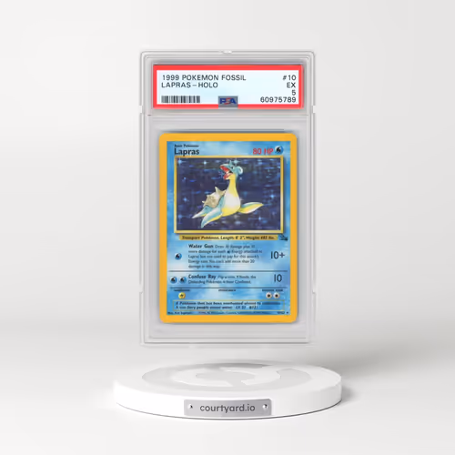 1999 Pokémon Fossil #10 Lapras - Holo (PSA 5 EX)