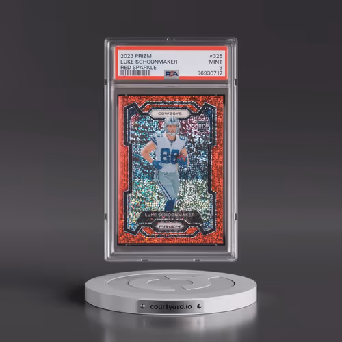 2023 Panini Prizm #325 Luke Schoonmaker - Red Sparkle (PSA 9 MINT)