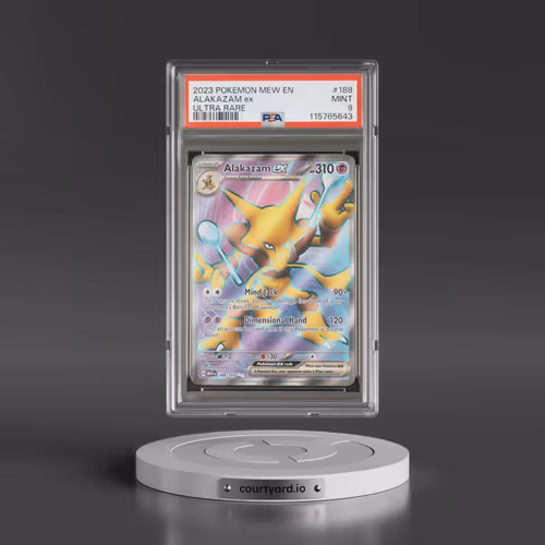 2023 Pokémon Mew EN-151 #188 Alakazam EX - Holo Ultra Rare (PSA 9 MINT)