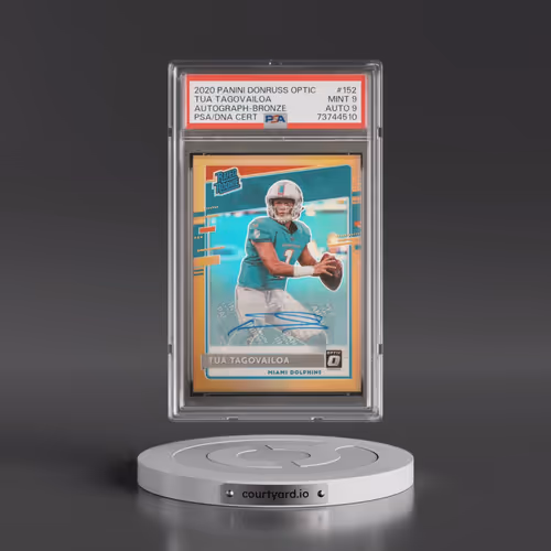 2020 Panini Donruss Optic #152 Tua Tagovailoa - Autograph-Bronze (PSA 9 MINT)