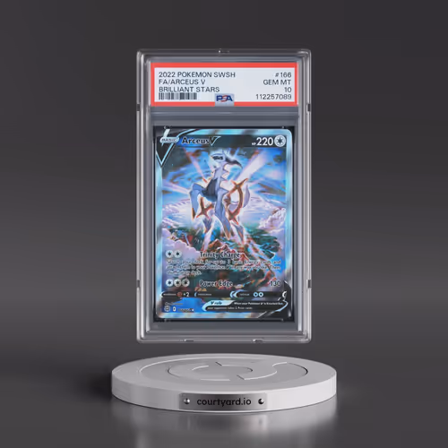 2022 Pokémon Sword & Shield Brilliant Stars #166 Arceus V - Holo Full Art (PSA 10 GEM MINT)