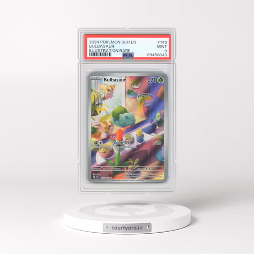 2024 Pokémon Scr EN-Stellar Crown #143 Bulbasaur - Illustration Rare (PSA 9 MINT)