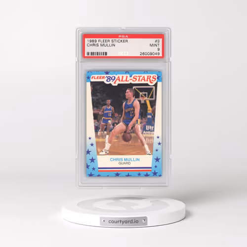1989 Fleer Sticker #9 Chris Mullin (PSA 9 MINT)