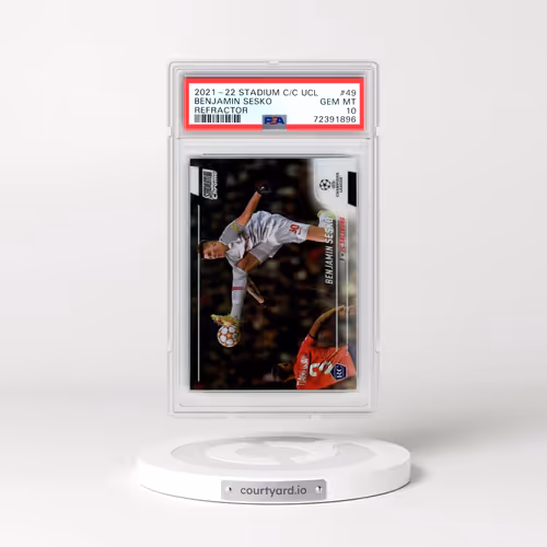 2021-22 Topps Stadium Club Chrome UEFA Champions League #49 Benjamin Sesko - Refractor (PSA 10 GEM M