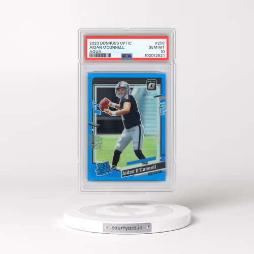 2023 Panini Donruss Optic #258 Aidan O'Connell - Aqua (PSA 10 GEM MINT)