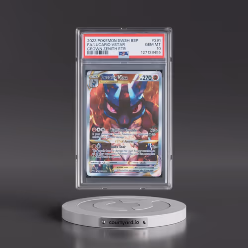 2023 Pokémon Swsh Black Star Promo #291 Lucario Vstar - Full Art Crown Zenith Elite Trainer Box (PSA