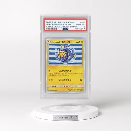 2018 Pokémon SM Promo #280 Yokohama's Pikachu - Pokemon Center Yokohama Special Box (PSA 10 GEM MINT)