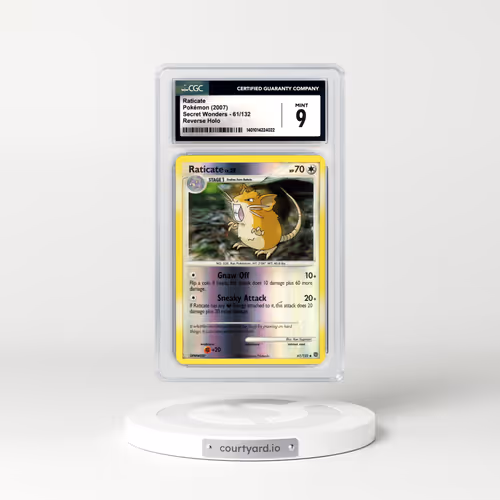 2007 Secret Wonders #61 Raticate - Holo (CGC 9 MINT)