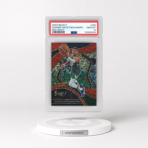 2023 Panini Select #260 Giannis Antetokounmpo - Red Disco (PSA 10 GEM MINT)