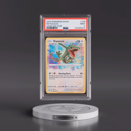 2020 Pokémon Sword & Shield Vivid Voltage #138 Rayquaza (PSA 9 MINT)