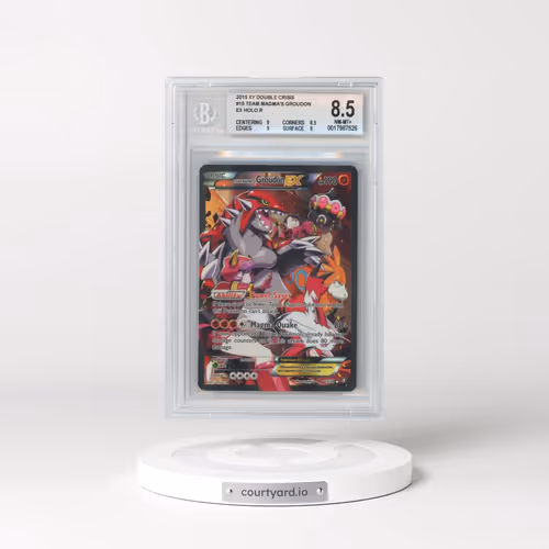 2015 Pokémon XY Double Crisis #15 Team Magma's Groudon EX - Holo Full Art (BGS 8.5 NM-MT+)