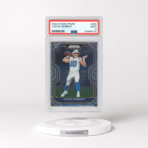 2020 Panini Prizm #325 Justin Herbert (PSA 9 MINT)