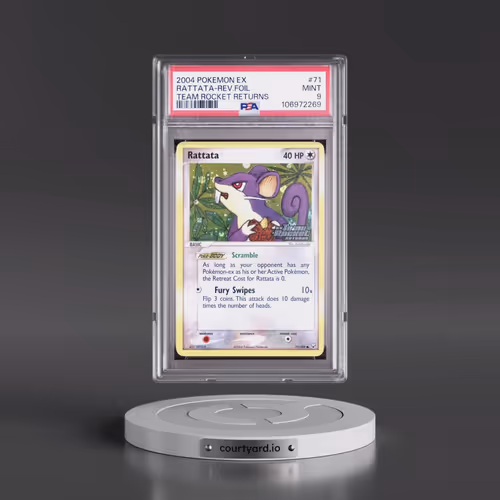 2004 Pokémon EX Team Rocket Returns #71 Rattata - Reverse Foil (PSA 9 MINT)