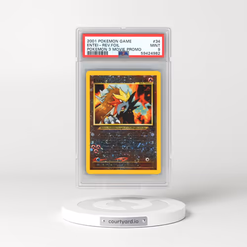 2001 Pokémon Game Movie #34 Entei - Reverse Foil Pokemon 3 Movie Promo (PSA 9 MINT)