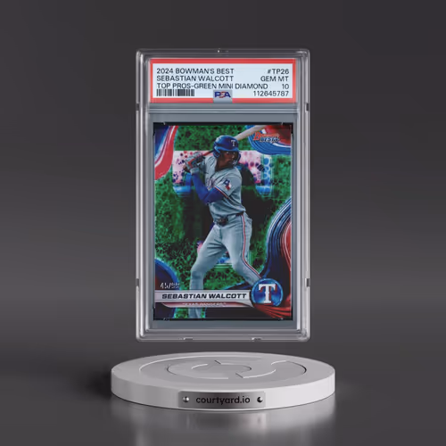 2024 Bowman's Best Top Prospects #TP26 Sebastian Walcott - Green Mini Diamond (PSA 10 GEM MINT)