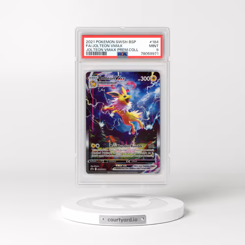 2021 Pokémon Swsh Black Star Promo #184 Jolteon Vmax - Full Art Jolteon Vmax Premium Collection (PSA 9 MINT)