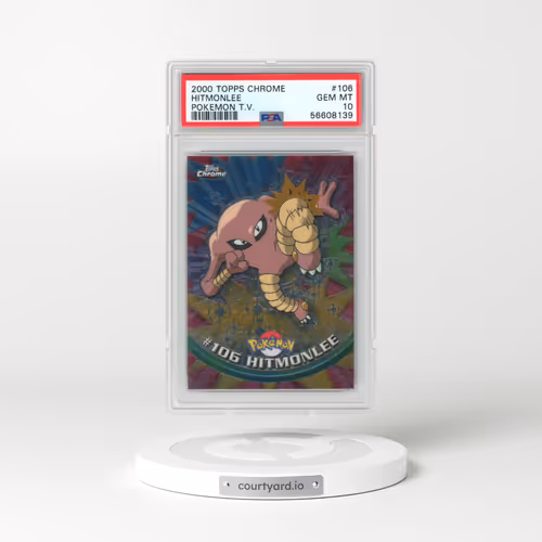 2000 Topps Chrome Pokémon T.V. #106 Hitmonlee (PSA 10 GEM MINT)