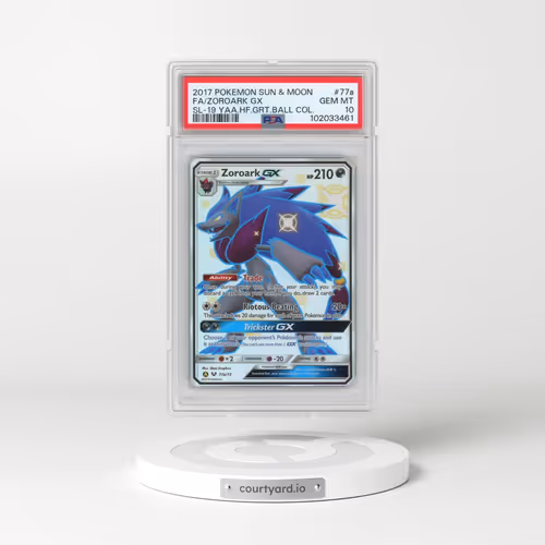 2017 Pokémon Sun & Moon Shining Legends #77a Zoroark GX - Holo Full Art 2019 Yellow A Alternate Art Hidden Fates Great Ball Collection (PSA 10 GEM MINT)