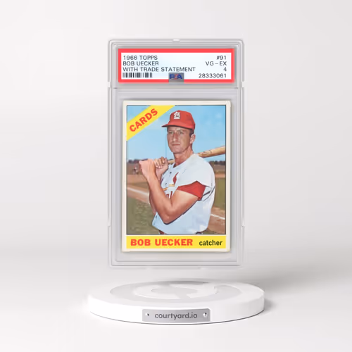 1966 Topps #91 Bob Uecker - With Trade Statement (PSA 4 VG-EX)