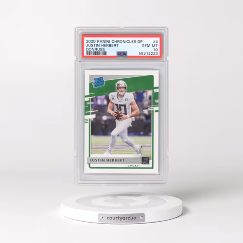 2020 Panini Chronicles Draft Picks Donruss Rated Rookies #4 Justin Herbert (PSA 10 GEM MINT)