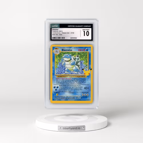 2021 Celebrations - Classic Collection #2/102 Blastoise - Base Set Holo (CGC 10 GEM MINT)