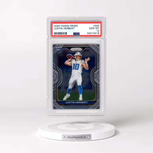 2020 Panini Prizm #325 Justin Herbert (PSA 10 GEM MINT)