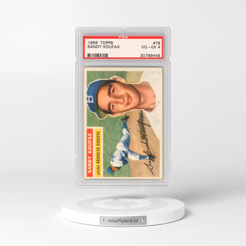 1956 Topps #79 Sandy Koufax - White Back (PSA 4 VG-EX)