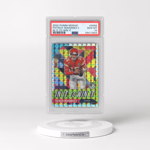 2020 Panini Mosaic in It to Win It #WIN2 Patrick Mahomes II (PSA 10 GEM MINT)