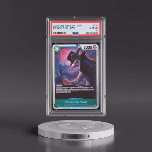 2025 One Piece OP12-Legacy of the Master #030 Dracule Mihawk (PSA 10 GEM MINT)