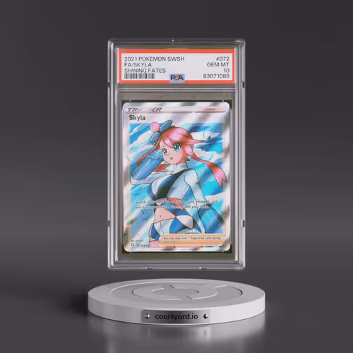 2021 Pokémon Sword & Shield Shining Fates #072 Skyla - Full Art (PSA 10 GEM MINT)