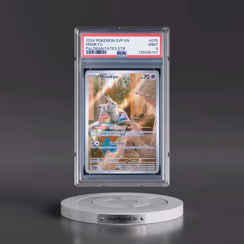 2024 Pokémon Svp EN-SV Black Star Promo #075 Mimikyu - Paldean Fates Elite Trainer Box (PSA 9 MINT)