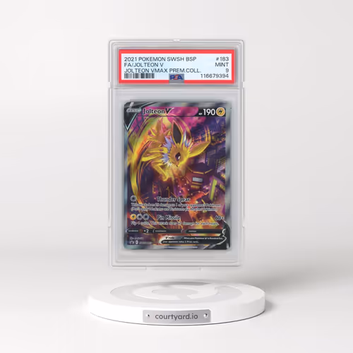 2021 Pokémon Swsh Black Star Promo #183 Jolteon V - Holo Full Art Jolteon Vmax Premium Collection (P