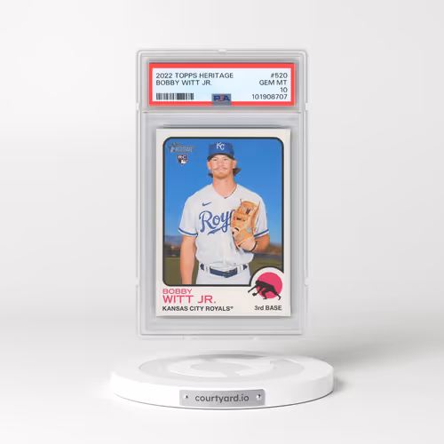 2022 Topps Heritage #520 Bobby Witt Jr. (PSA 10 GEM MINT)
