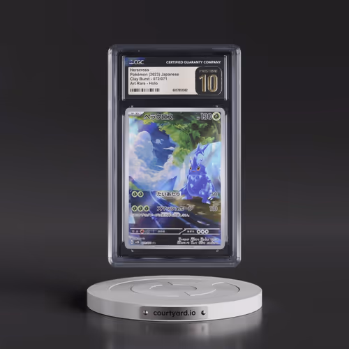 2023 Clay Burst #072/071 Heracross - Art Rare Holo (CGC 10 PRISTINE)