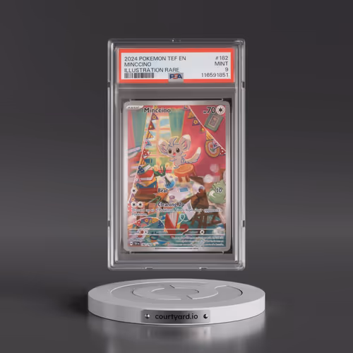 2024 Pokémon Tef EN-Temporal Forces #182 Minccino - Illustration Rare (PSA 9 MINT)