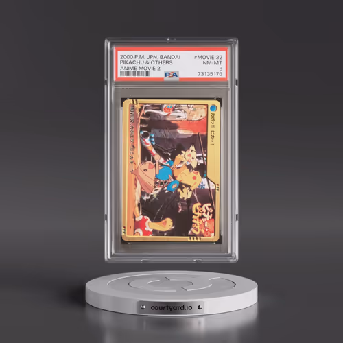 2000 Pokémon Bandai Anime Movie 2 #MOVIE 32 Pikachu & Others (PSA 8 NM-MT)