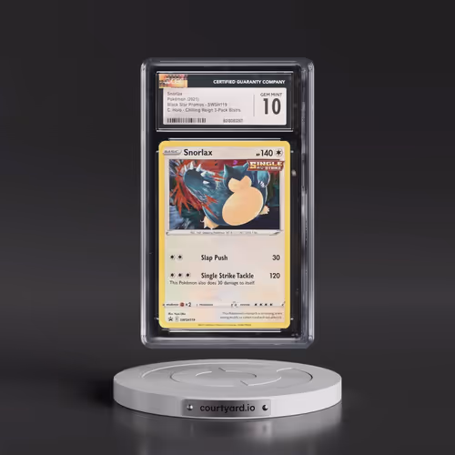 2017 Black Star Promos - Sword & Shield #SWSH119 Snorlax - Chilling Reign 3-Pack Blister (Cosmos Hol
