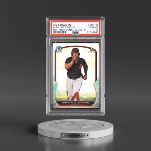 2023 Bowman Chrome Prospects #BCP116 Deyvison de los Santos - Lunar Glow Refractor (PSA 10 GEM MINT)
