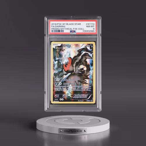 2016 Pokémon XY Black Star Promo #XY114 Darkrai - Full Art Mythical Pokemon Collection (PSA 8 NM-MT)