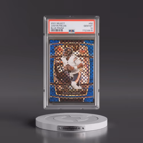 2021 Panini Select #50 Justin Fields - Blue Prizm (PSA 10 GEM MINT)