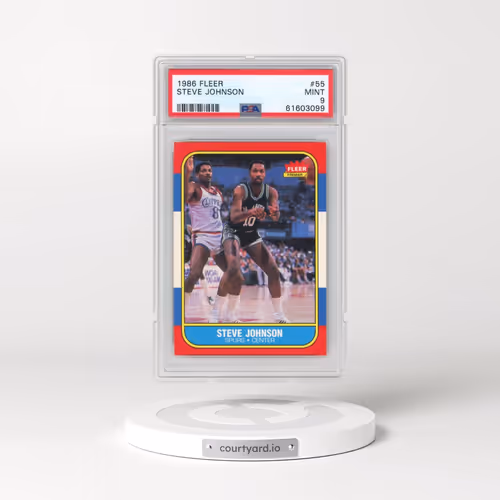 1986 Fleer #55 Steve Johnson (PSA 9 MINT)