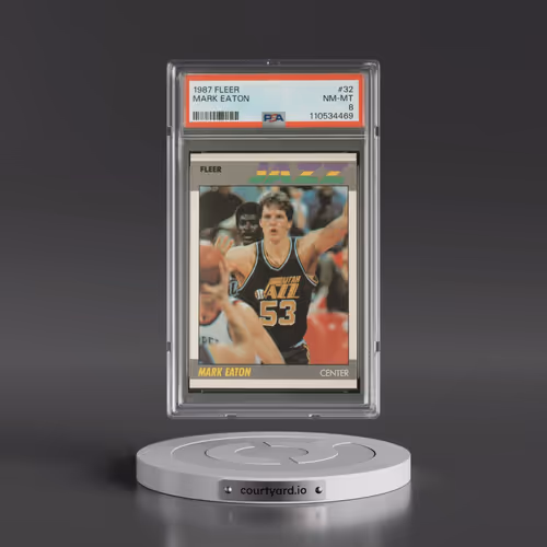 1987 Fleer #32 Mark Eaton (PSA 8 NM-MT)