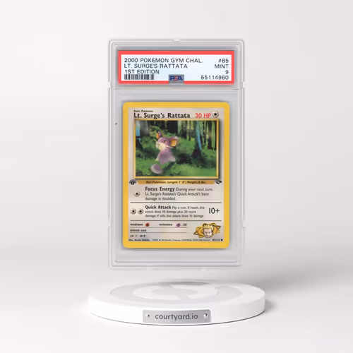 2000 Pokémon Gym Challenge #85 LT. Surge's Rattata - 1st Edition (PSA 9 MINT)