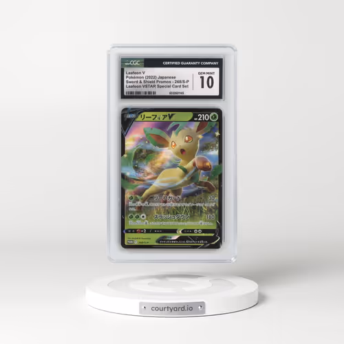 2019 Sword & Shield Promos #268/S-P Leafeon V - Holo Leafeon VSTAR Special Card Set (CGC 10 GEM MINT
