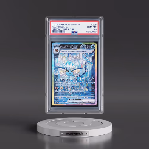 2024 Pokémon Sv8a-Terastal Fest EX #205 Vaporeon EX - Holo Special Art Rare (PSA 10 GEM MINT)