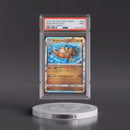 2019 Pokémon Sun & Moon Miracle Twins #068 Dragonite - Holo (PSA 9 MINT)