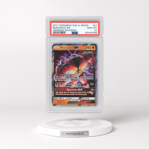 2017 Pokémon Sun & Moon Crimson Invasion #57 Buzzwole GX - Holo (PSA 10 GEM MINT)