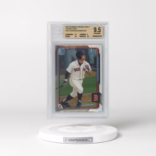 2015 Bowman Draft #182 Andrew Benintendi - Chrome-Refractor (BGS 9.5 GEM MINT)