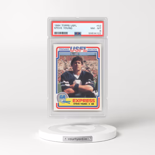 1984 Topps USFL #52 Steve Young (PSA 8 NM-MT)