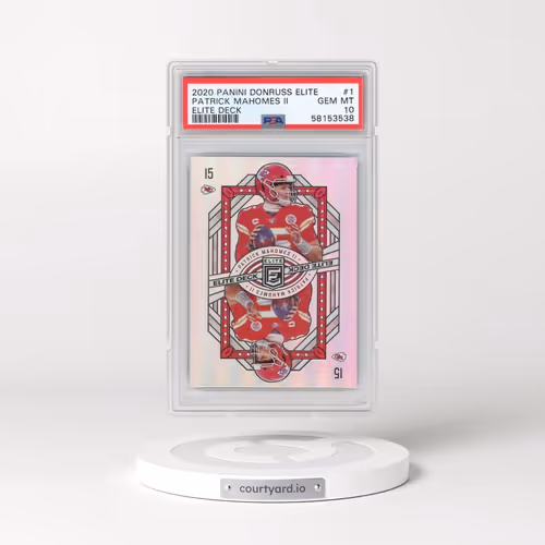 2020 Panini Donruss Elite Elite Deck #1 Patrick Mahomes II (PSA 10 GEM MINT)